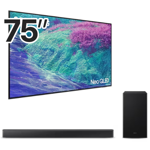삼성전자 네오QLED KQ75QNFE1AFXKR (벽걸이+사운드바, HW-B650F)