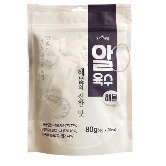 해마  요리여왕 알육수 해물 20알 80g (1개)