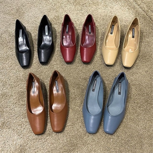 오노마 오노마 ONM 레더 스퀘어 펌프스 뮬 로우힐 8534875_이미지