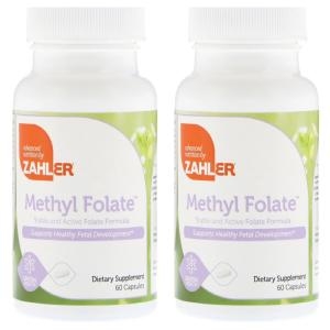 Zahler Methyl Folate 메틸 엽산 60캡슐 (2개)_이미지