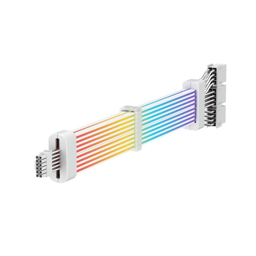 GAMEMAX 3X8�� to 12VHPWR RGB Ʃ�� ���̺�(ȭ��Ʈ, 0.31m)