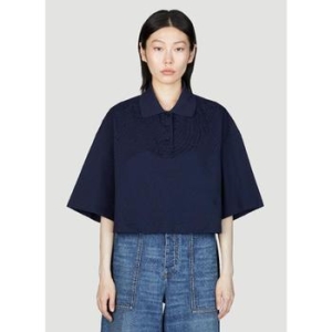 보테가베네타 여성 크롭 폴로 셔츠 bov0255018nav_이미지