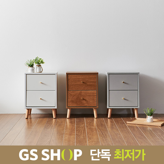 가구데코 소호 2단서랍 침대 협탁 350_이미지