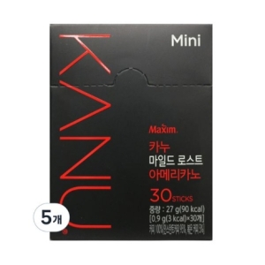 콜롬비아 블렌드 마일드 로스트 아메리카노 원두커피믹스 30개입 5개