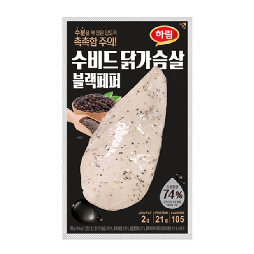 하림 수비드 닭가슴살 블랙페퍼 100g (9개)