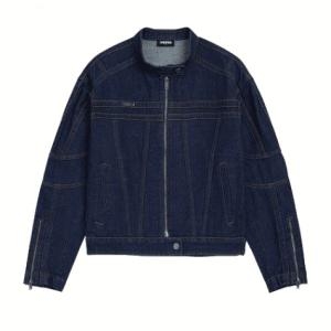  널디 유니 NY 데님 바이커 자켓 재킷 네이비 559562