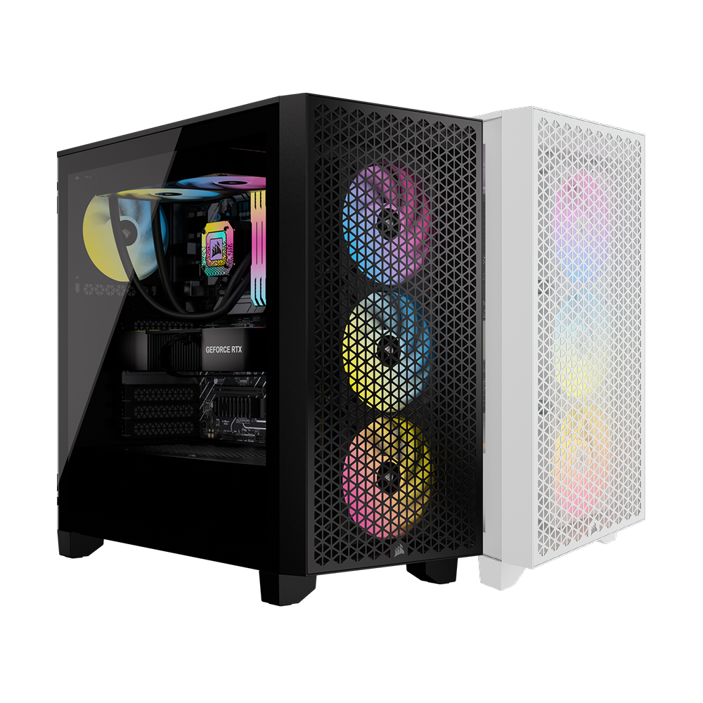 CORSAIR 3000D RGB AIRFLOW Tempered Glass (화이트)_이미지