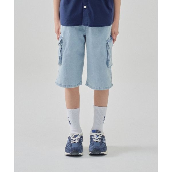 LEE 키즈 6부 워크 쿨데님팬츠 인디고라이트 LK2502IS01IL_이미지