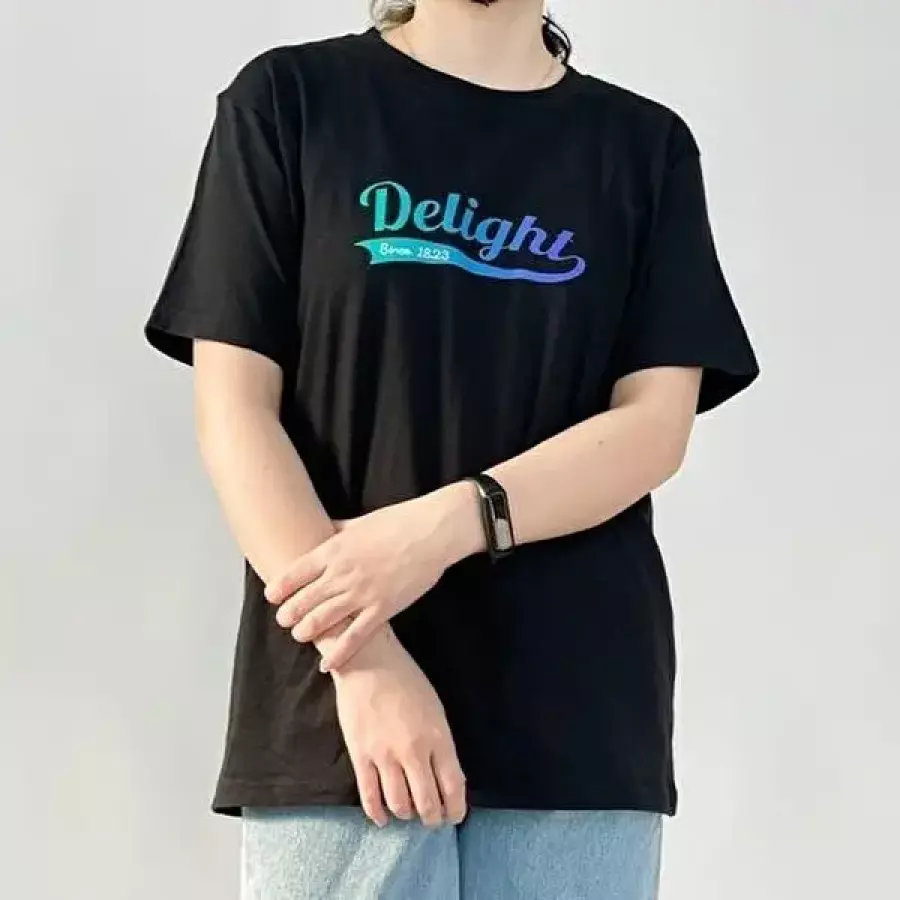 셀러허브 패션 험블 레터링 여성 면 얇은 반팔 티셔츠 검정 20수 9866076