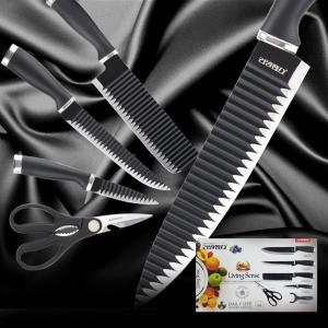 리빙센스 안붙는 칼6종세트 블랙에디션 060KN_이미지