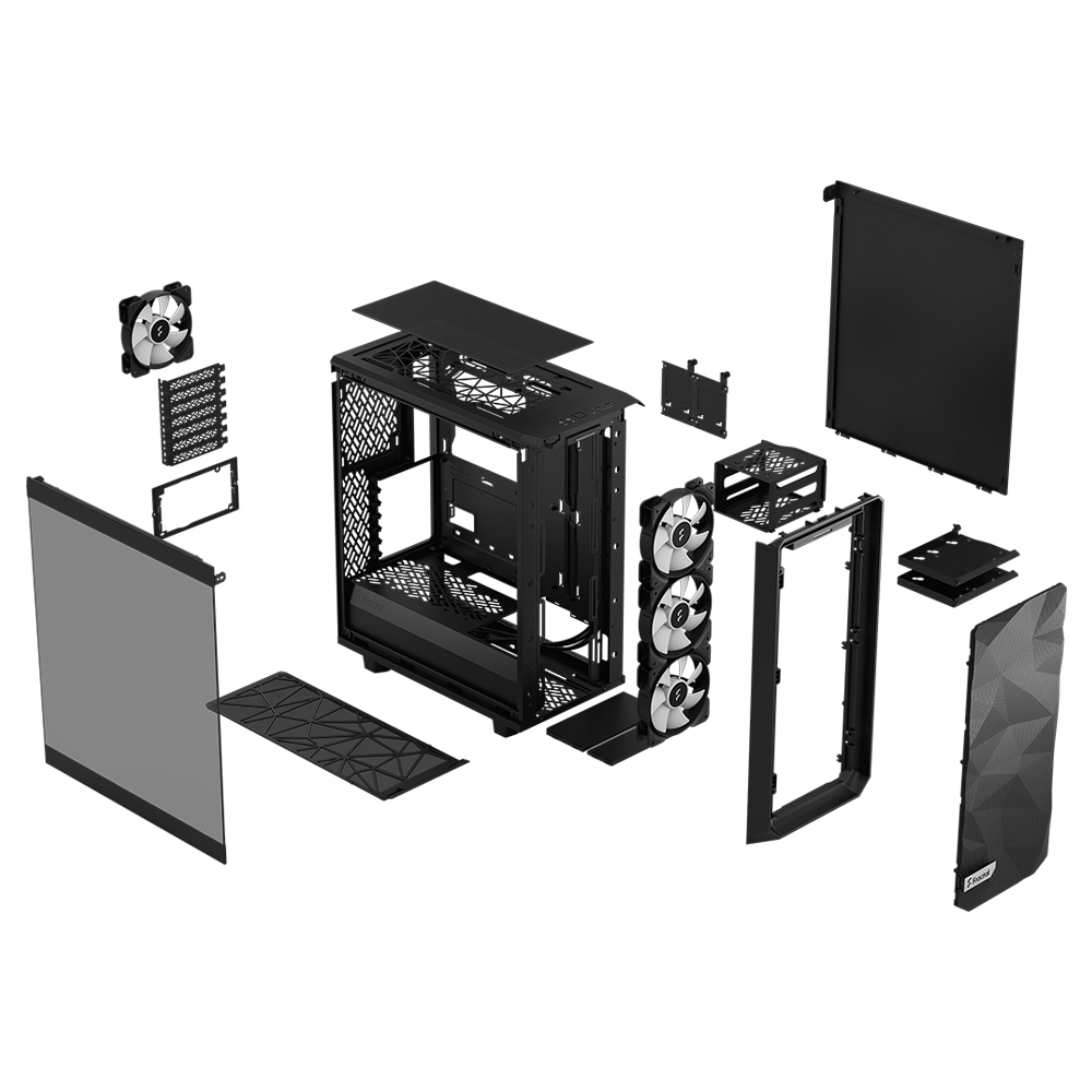 Fractal Design Meshify 2 Compact Lite RGB Light 강화유리 (블랙)_이미지