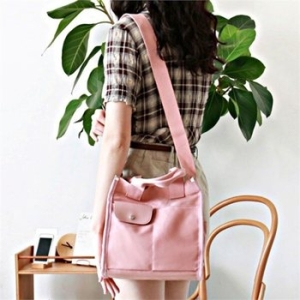 라일리 Rly 베이직 스퀘어 모양 보조 수납 캔버스 토트 크로스백 9518691