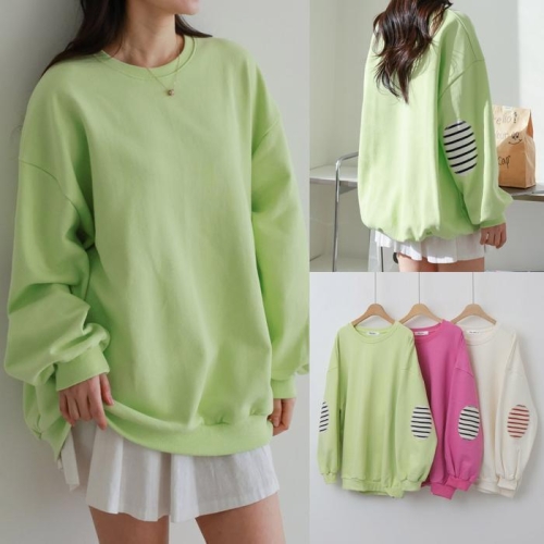 강물처럼 위쉬몰 WB 단가라소매패치맨투맨 X351H603 빅사이즈