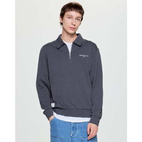 헤지스레이디스 캠브리지 X캠브리지차콜그레이 코튼 카라 반집업 CQTS5F100CG_이미지