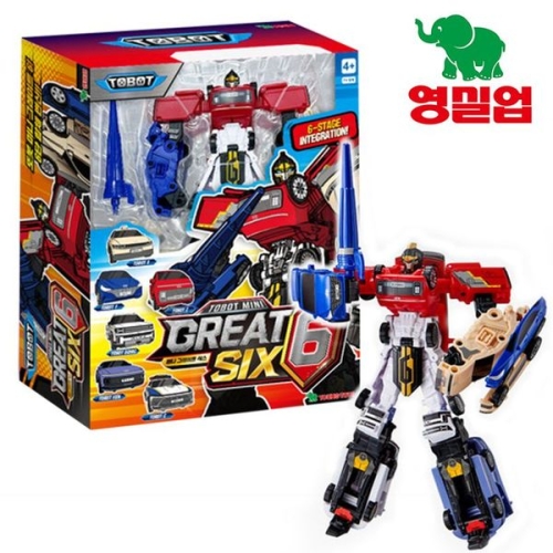 또봇 미니 또봇 그레이트 식스 자동차 변신 6단 합체 로봇35795015