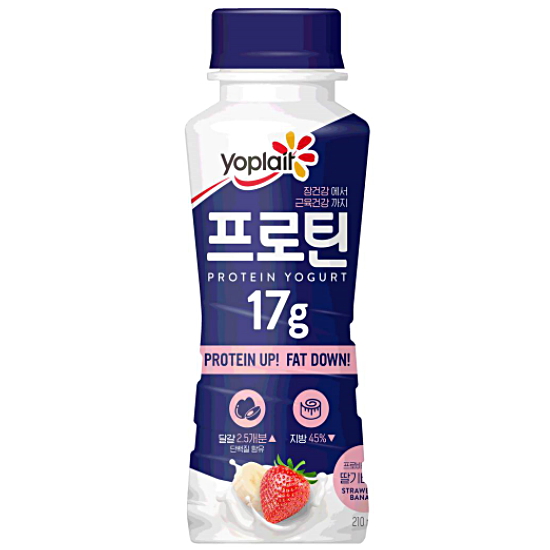 빙그레 요플레 프로틴 딸기바나나 210ml (12개)