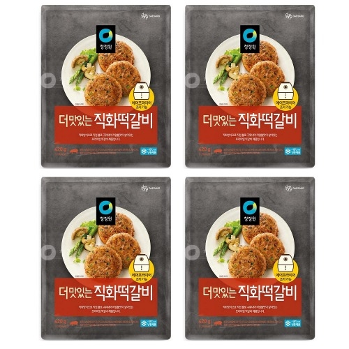 더 맛있는 직화떡갈비 420g 4개 맛있는 반찬 안주 야식 간식 간편한 조리 요리