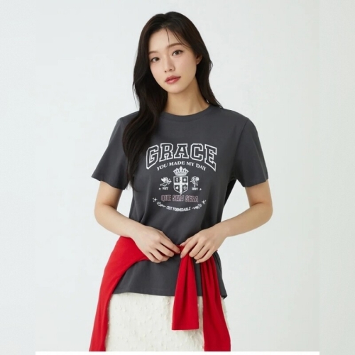 아이올리 플라스틱아일랜드 실켓터치 그래픽 티셔츠 PS7CH303