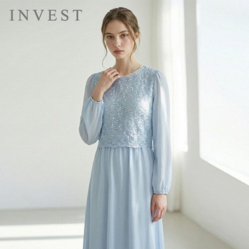 인베스트 레이스배색플레어원피스_INI6S1OP3151