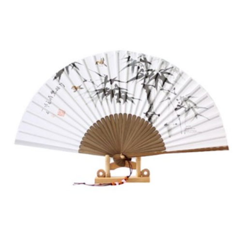 ㅤ팔복상회 고급 오죽선 줄선 대 접부채 대나무 남자부채_이미지