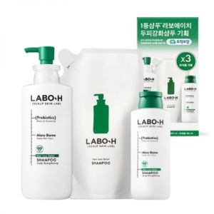 라보에이치 프로바이오틱스 두피강화 샴푸400ml+리필 400ml+180ml이미지입니다. 누르면 해당 게시물로 새창이동합니다.