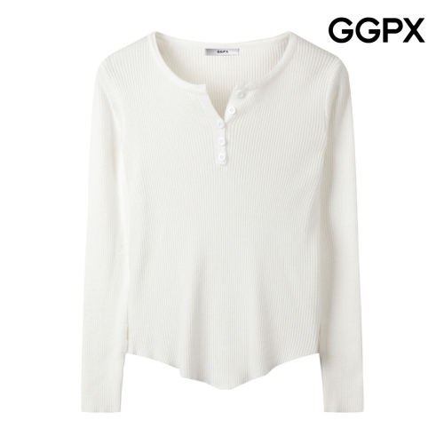 연승어패럴 GGPX 버튼넥 골지 니트 GQ2KP024F