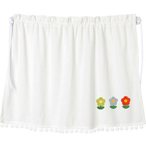 지앤와이 하얀 폼폼 흡착 차량 햇빛가리개 (1개)_이미지