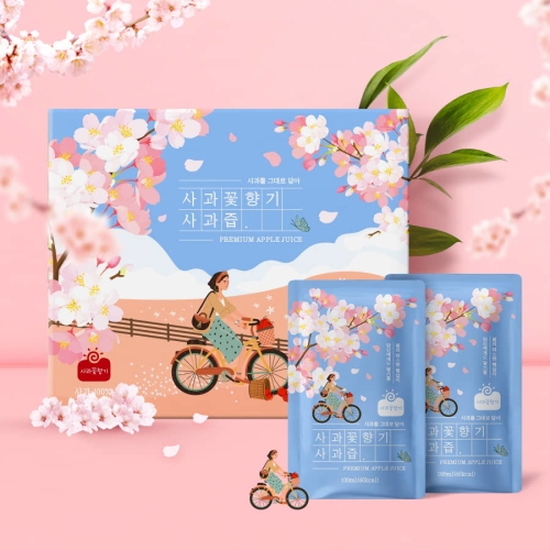사과꽃향기 사과즙 100ml 30포
