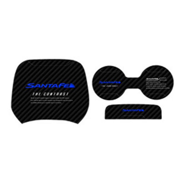 엑스원 LED 카본스타일 컵홀더 몰딩 [현대] (싼타페DM)_이미지