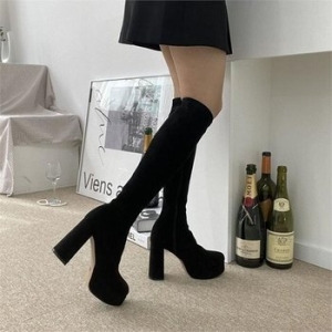 오노마 ONM 가보시 하이힐 스웨이드 롱 부츠 패션 부츠 9007926_이미지