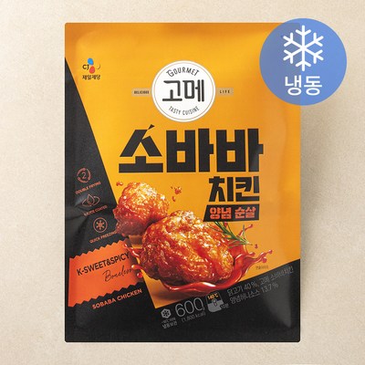 CJ제일제당 고메 소바바 치킨 양념 순살 600g (1개)_이미지