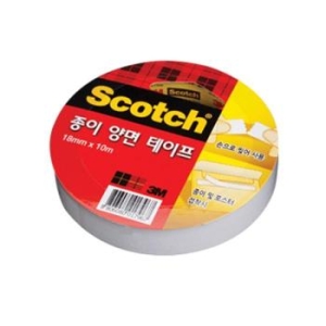3M 스카치 종이 양면 테이프 18mm x 10m (3개)