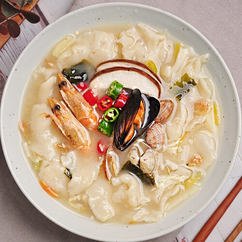 푸르젠 생수제비 6인분세트 수제비1kg+스프6봉_이미지