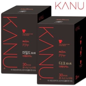 카누 아메리카노 30T 2종 세트 다크 로스트+마일드 로스트 /블랙커피/원두커피/커피믹스/공유커피