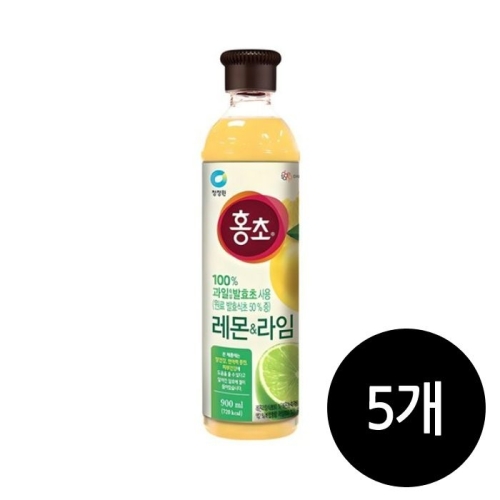 청정원 홍초 레몬&라임 900ml (5개)_이미지