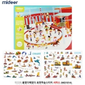  미디어 스티커놀이 붙였다떼었다 표현학습스티커 서커스 MD1014