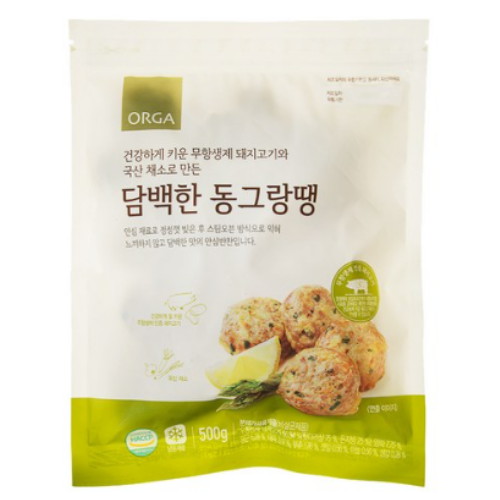 올가홀푸드 ORGA 담백한 동그랑땡 500g (4개)_이미지