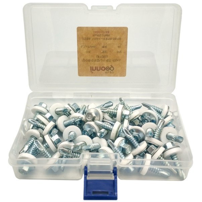 이노공구 방수 육각 직결나사 백색 25mm 1060 (40pcs)_이미지
