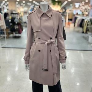 숲 색감예쁜 기본핏 더블버튼 벨티드 트렌치코트 OB3BBQ1_이미지
