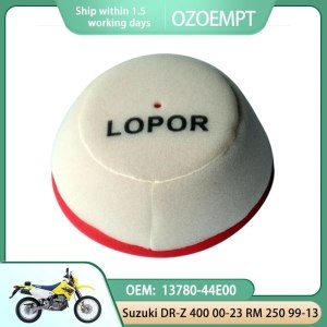 스즈키 OZOEMPT 오토바이 듀얼 레이어 폼 에어 필터 DR-Z 400 00-23 RM 250 99-13 에 적용 OEM1378..
