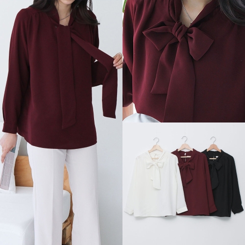 아이우먼 위쉬몰 BN 시크리트타이블라우스 S827H410 빅사이즈