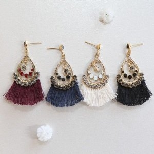 욜로도매 귀걸이 연출 W787418 쥬얼리 우정 겨울 코디 샹드리에 여성 선물 주얼리 스타일리쉬 엔틱 태슬 저렴한 친구 예..