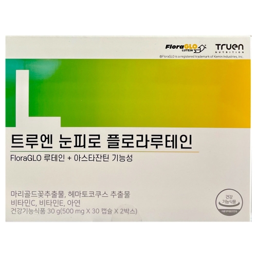 트루엔 눈피로 플로라루테인 500mg 60캡슐 (2개)_이미지