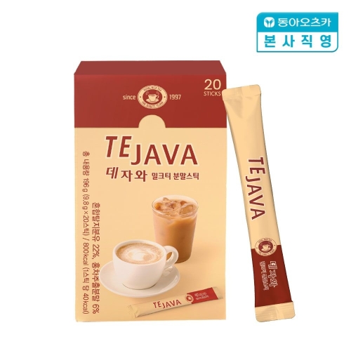 동아오츠카 데자와 밀크티 스틱 9.8g 20개입이미지입니다. 누르면 해당 게시물로 새창이동합니다.