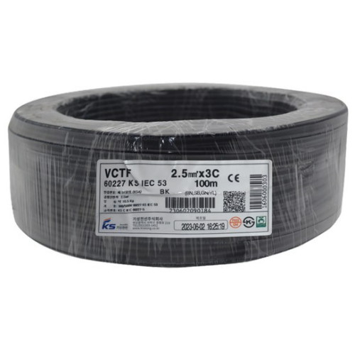 기성전선 VCTF 전선 2.5SQ x 3C (100m)_이미지