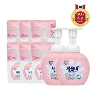 온더바디 세꼼마 버블 항균 핸드워시 250ml 파우더 x 2 + 200ml 리필 x 6_이미지