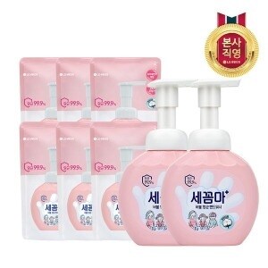 온더바디 <b>세꼼마</b> 버블 항균 핸드워시 250ml 파우더 x 2 + 200ml 리필 x 6