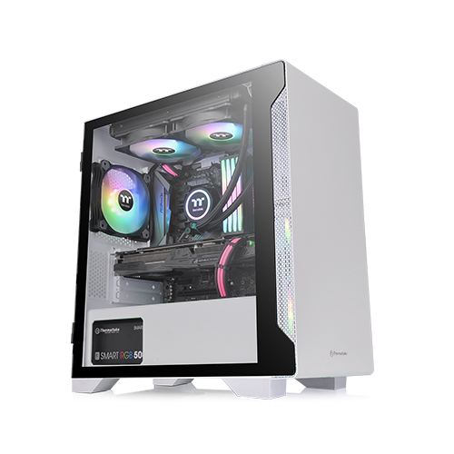 써멀테이크 S100 강화유리 (스노우)_이미지