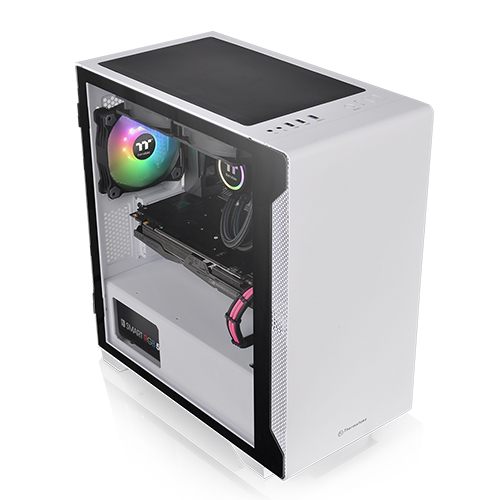 써멀테이크 S100 강화유리 (스노우)_이미지