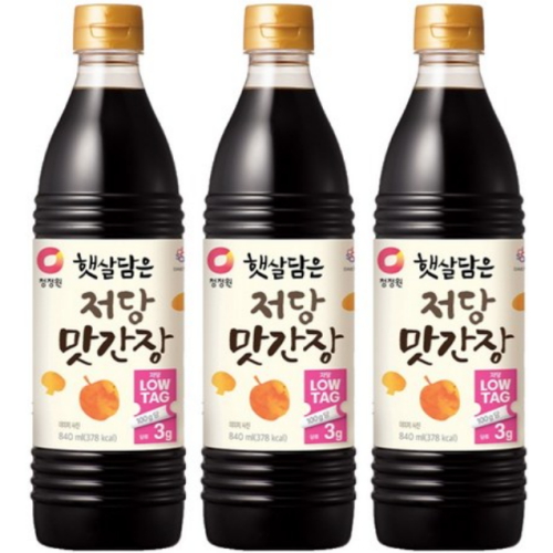 청정원 햇살담은 저당 맛간장 840ml (3개)_이미지